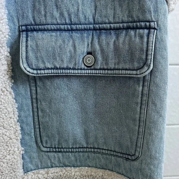 Jason Wu EDIT Sherpa Lined Denim Vest - Picture 4 of 7